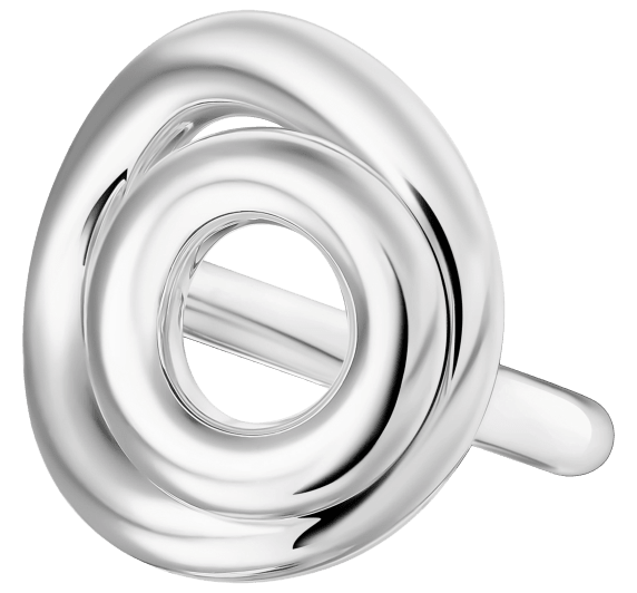 christofle double ring with loop idole de christofle  sterling silver 3