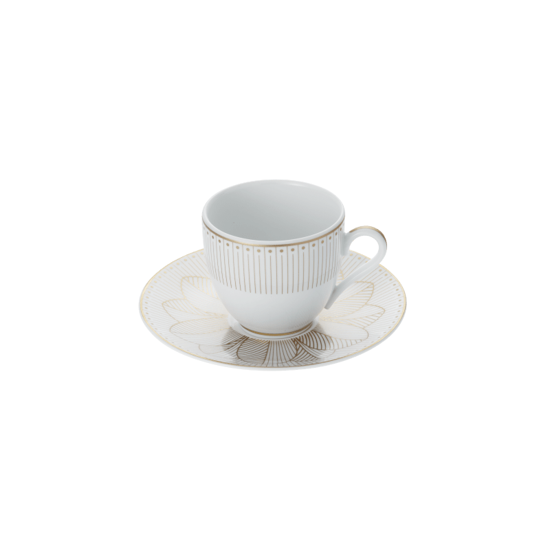 Porcelain Coffee Cup and Saucers Malmaison Impériale, Christofle