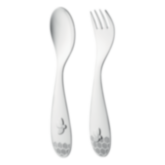 Flatware set for baby (2 pieces) Beebee  Silver plated