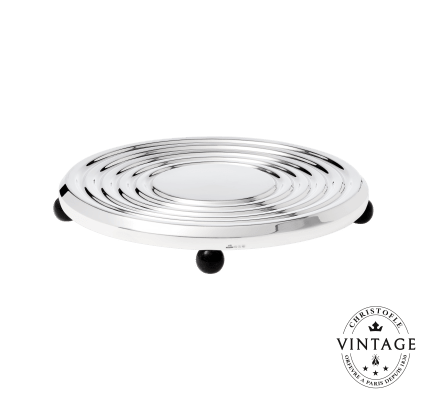 christofle vintage silvered plate coaster 2