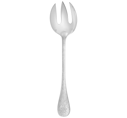 christofle salad serving fork jardin d'eden  silver plated 1