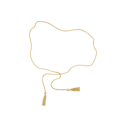 christofle sterling silver gilded 18 carats long necklace - belt 1