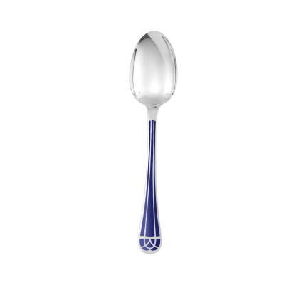 christofle silver-plated table spoon - marbled blue 0