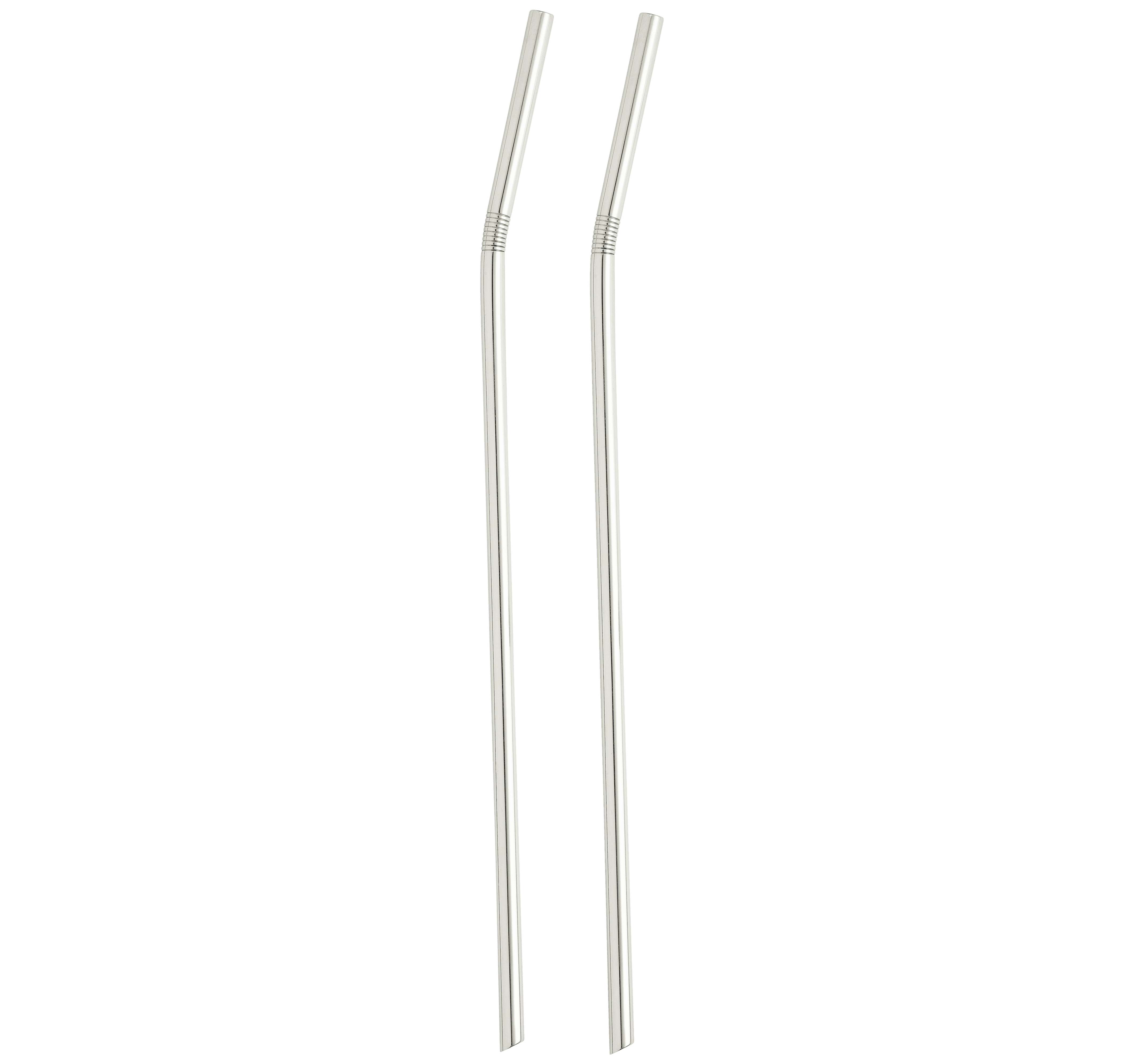 christofle set de 2 pailles en métal argenté 1