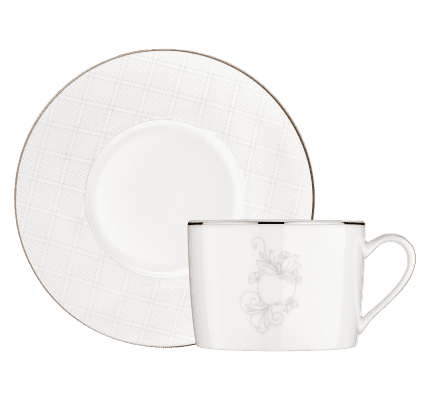 christofle porcelain tea/coffee cup & saucer  1