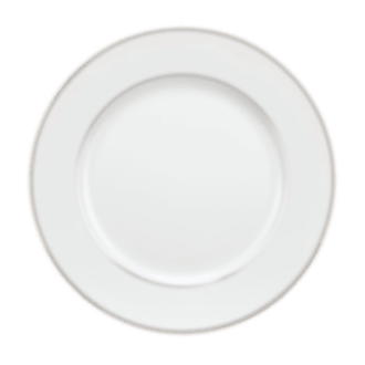 christofle Porcelain Dessert Plate with Leafing