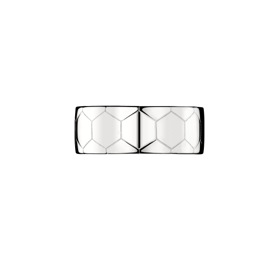 christofle code royale sterling silver hexagon ring 1
