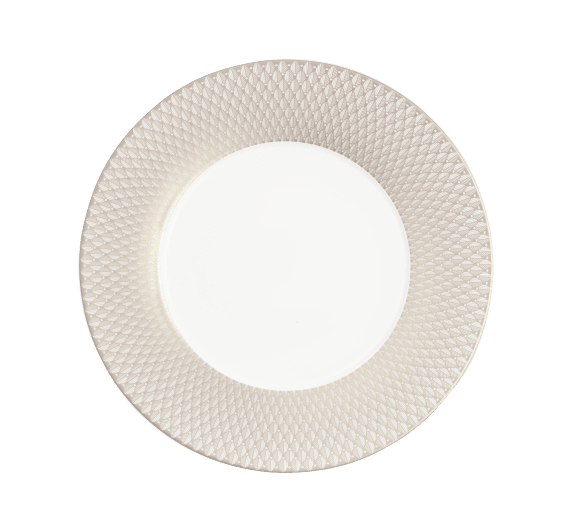 christofle porcelain underplate platinum finish 0