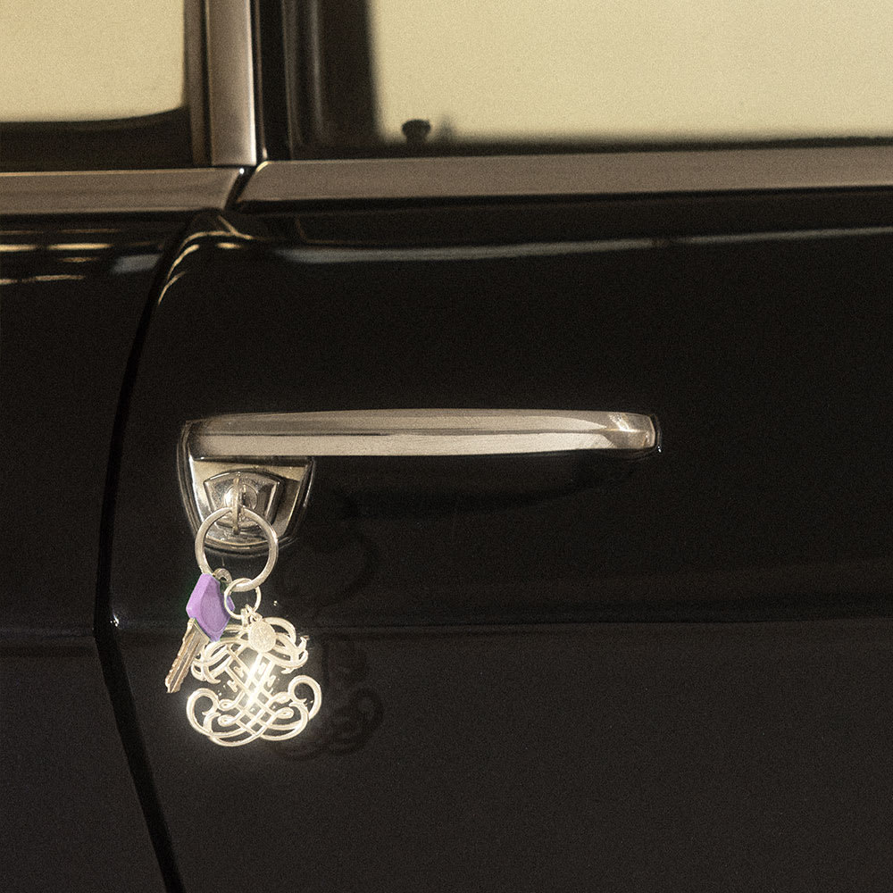 christofle sterling silver key chain ee - eugénie de montijo 1
