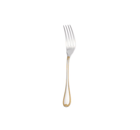 christofle partially gilded silver-plated fish fork 1