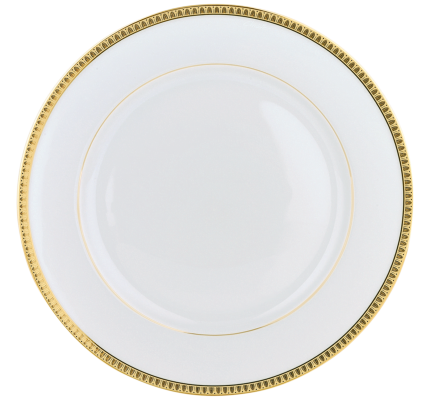 christofle gilded porcelain dinner plate 1