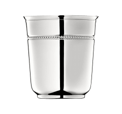 christofle silver plated baby cup perles   1