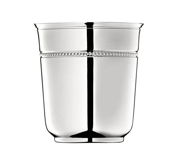christofle baby cup perles  silver plated 1