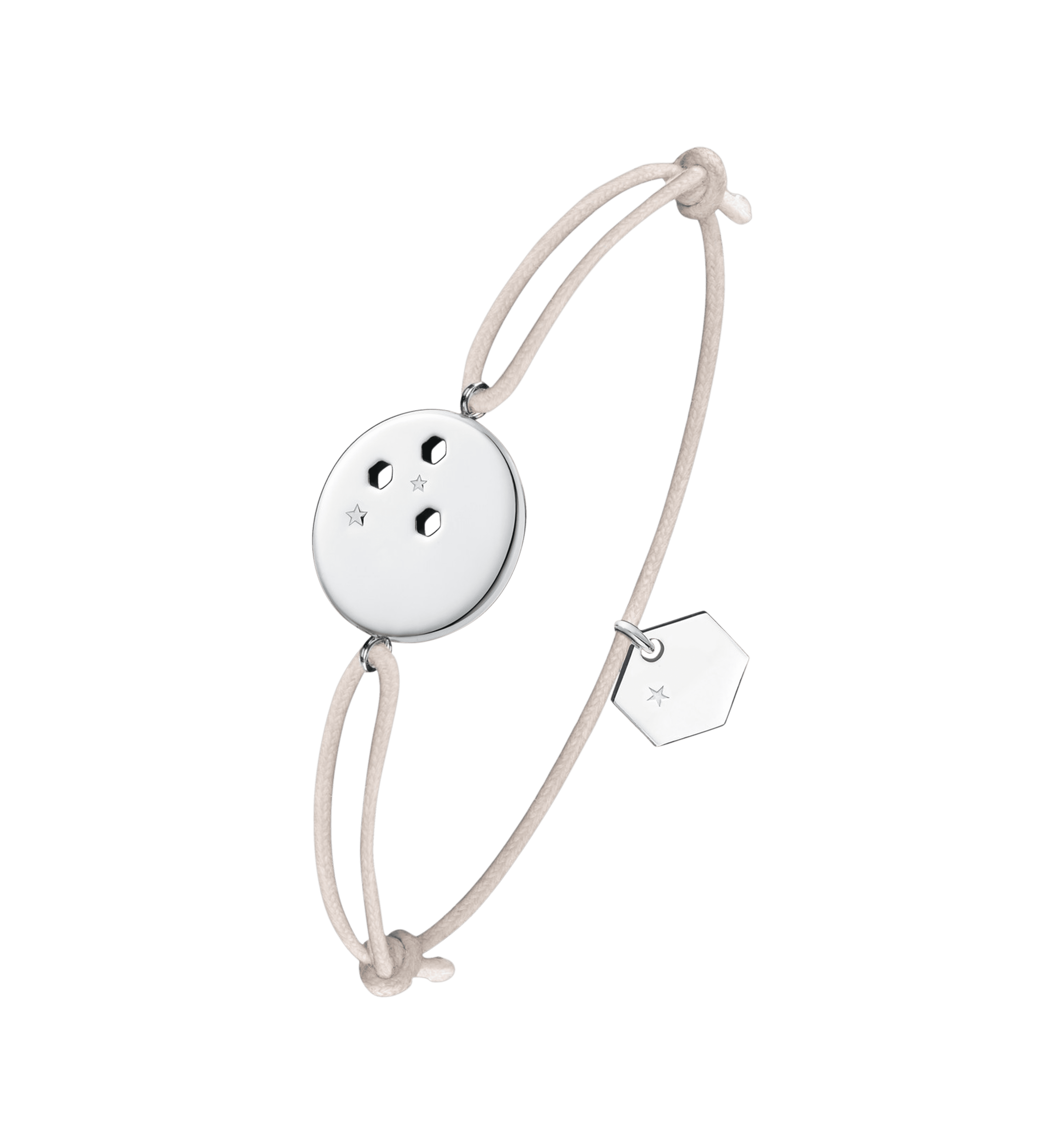 christofle sterling silver round cord bracelet  1