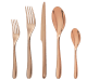 christofle stainless steel 5-piece place setting - copper colour 2