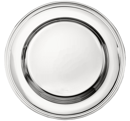 christofle plat rond en métal argenté  1
