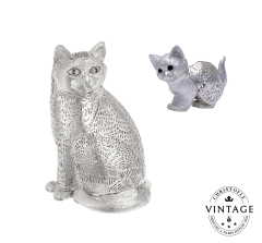 christofle compose your vintage silvered cat set 1