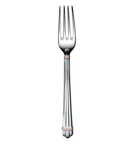 christofle fourchette standard en métal argenté et bague dorée 2