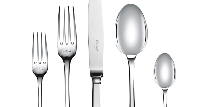 christofle sterling silver 5-piece place setting  2