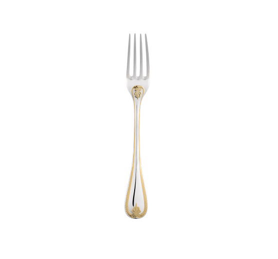 christofle partially gilded silver-plated dinner fork 2