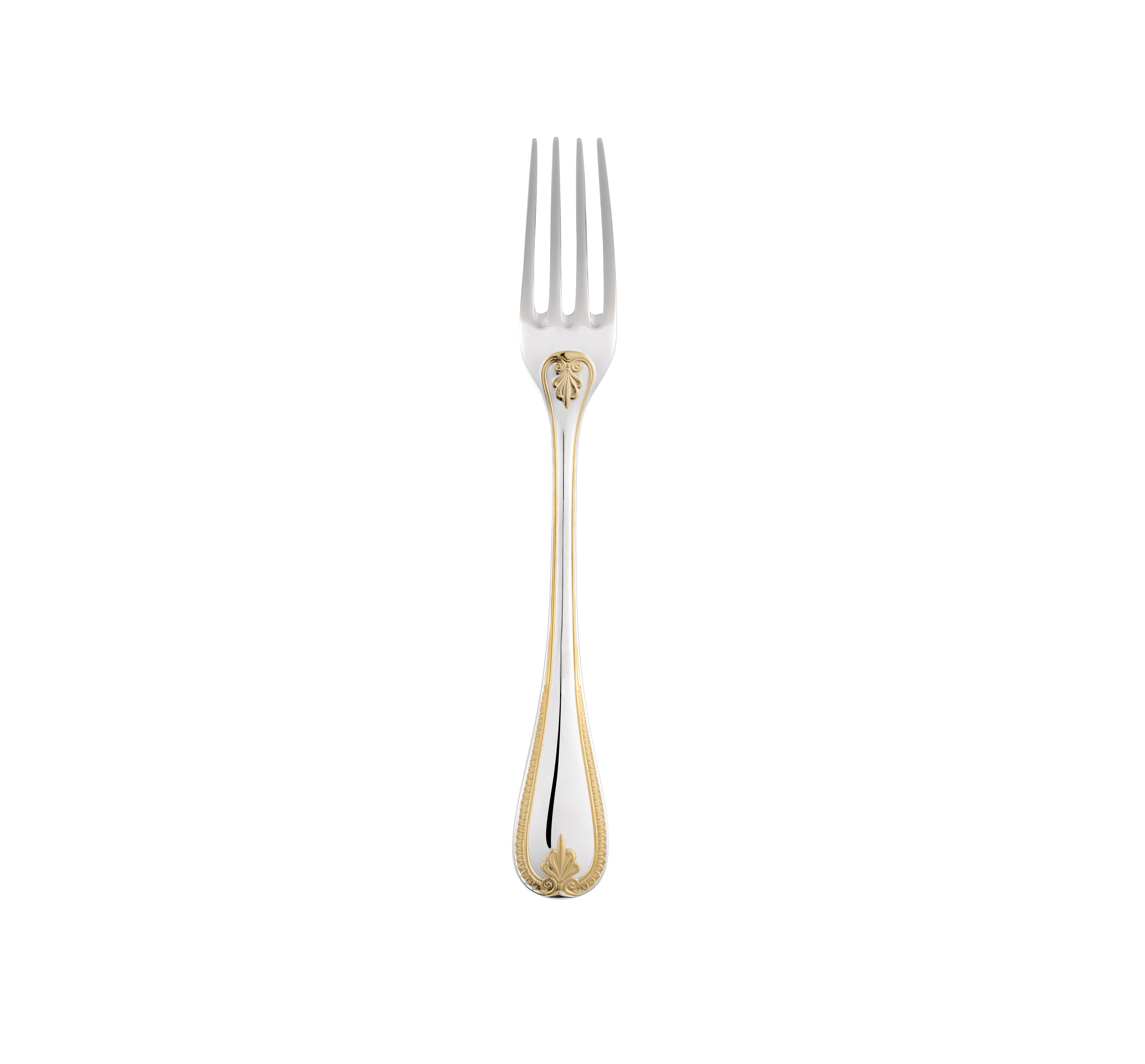 christofle partially gilded silver-plated dinner fork 2