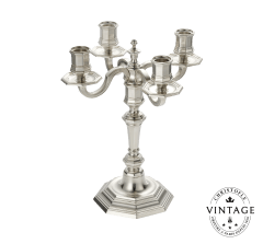christofle vintage silvered four light candelabra  1