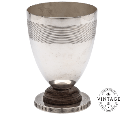 christofle vintage silver-plated wood base sport cup 1