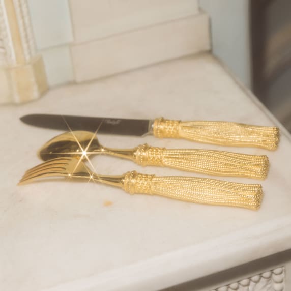 christofle 4-piece silver-plated gilded individual place settings 2