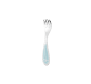 christofle silver-plated baby spoon & fork set - ice blue 2