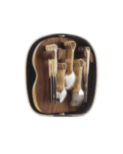 24-Piece Partially Gilded Silver-Plated Flatware Set with Shell