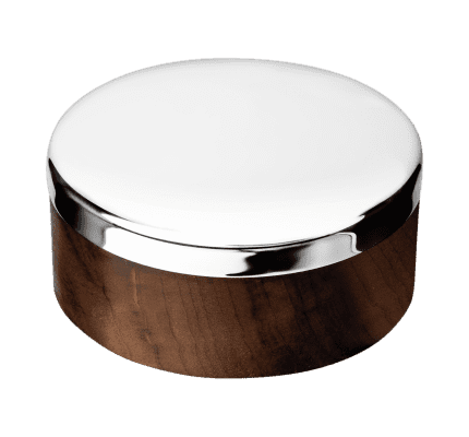 christofle small round box uni silver plated - 8 cm 1