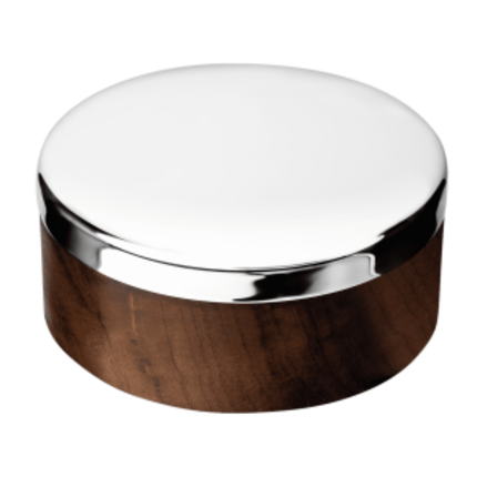 christofle small round box uni silver plated - 8 cm 1