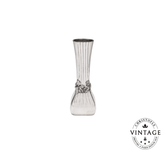 christofle borage vase, silverware - vintage 1