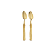 christofle 2-Piece Silver-plated Gilded Coffee Spoons Set