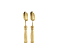 christofle 2-piece silver-plated gilded coffee spoons set 0