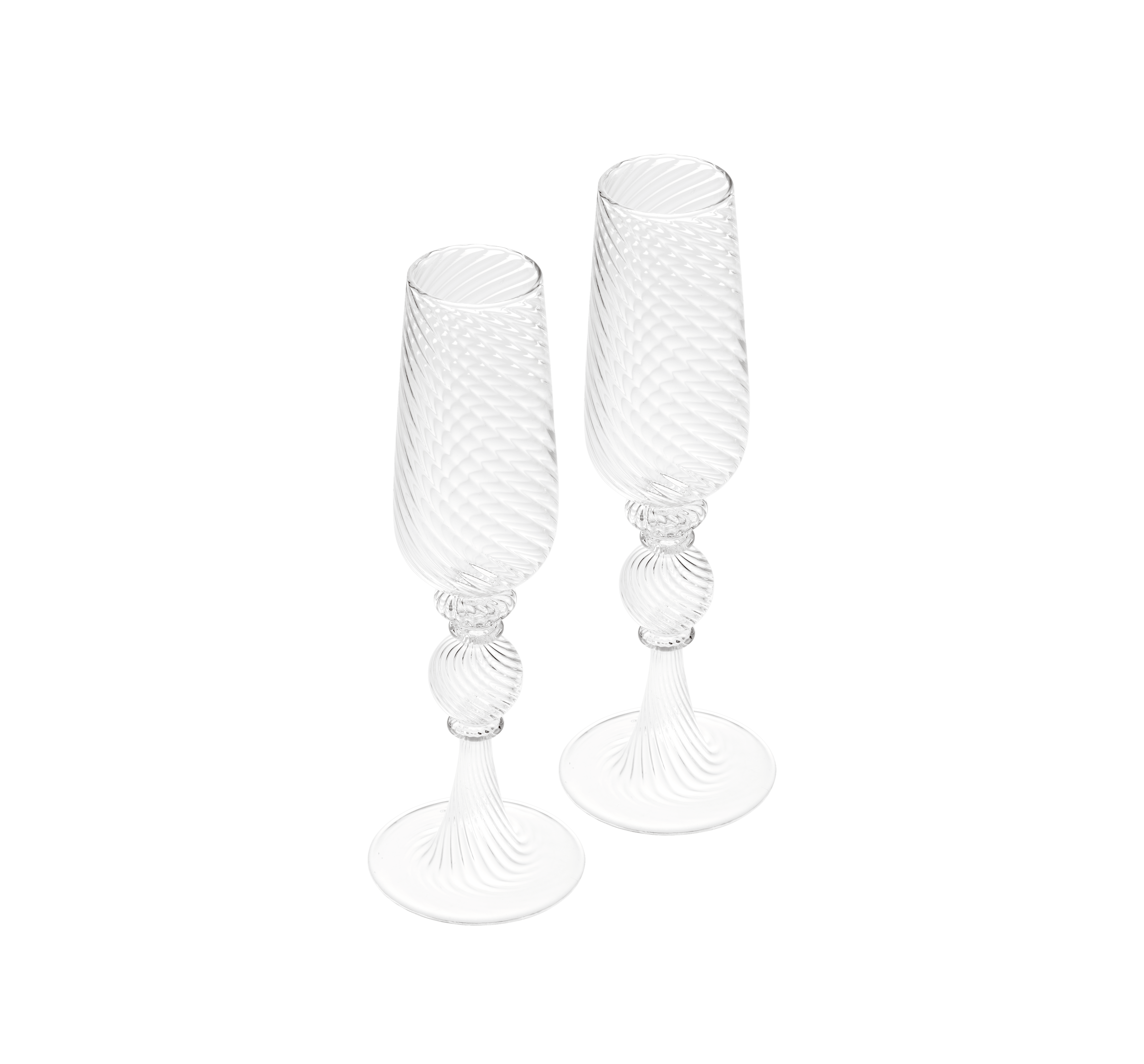 christofle set of 2 champagne flute tourbillons  0