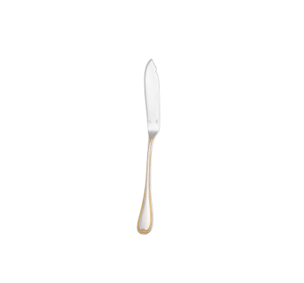 christofle partially gilded silver-plated fish knife 1