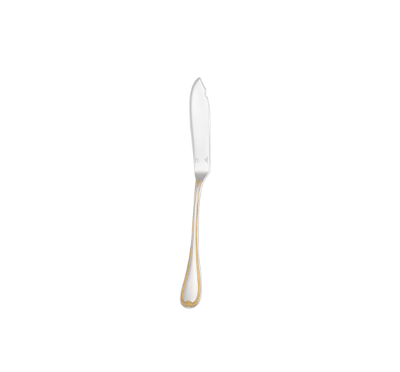 christofle partially gilded silver-plated fish knife 1