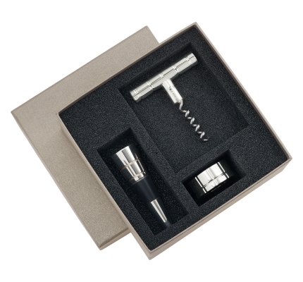 Wine tasting gift sets Graphik  Silver plated