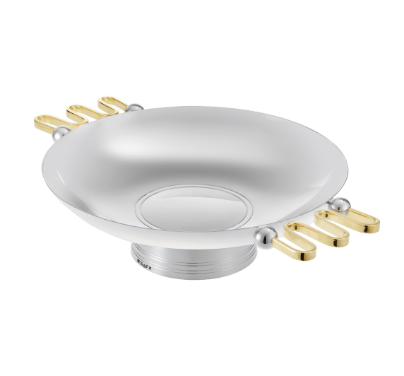 christofle silver-plated centerpiece with gilded handles 0
