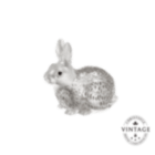 christofle Silvered Vintage Sitting Rabbit