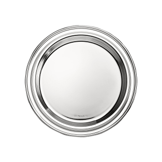 Silver-Plated Round Tray - 40 cm Malmaison | Christofle EUR