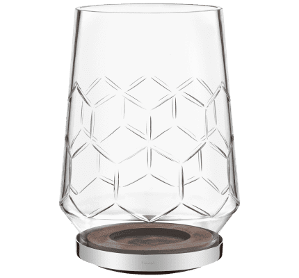 christofle Madison 6 Glass, Wood And Silver-Plated Hurricane