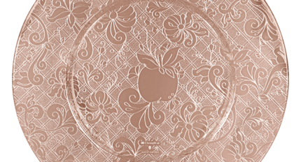 Underplate Jardin d'Eden Silver plated Pink DT