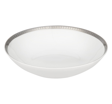 christofle porcelain soup cereal bowl platinum finish 1