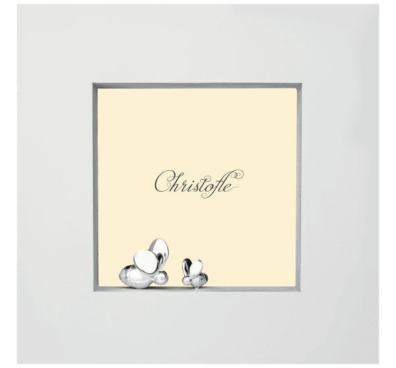 christofle wood & silver-plated square frame - for 9 x 9 cm photos 0