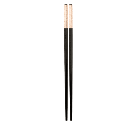 christofle silver-plated pair of chinese chopsticks - pink gold finish 1