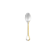 Partially Gilded Silver-Plated Dessert Spoon