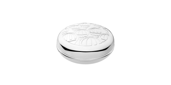 christofle petite boite en métal argenté gravé 2