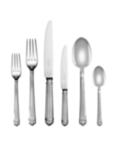 christofle 36-piece silver-plated flatware set with chest 1